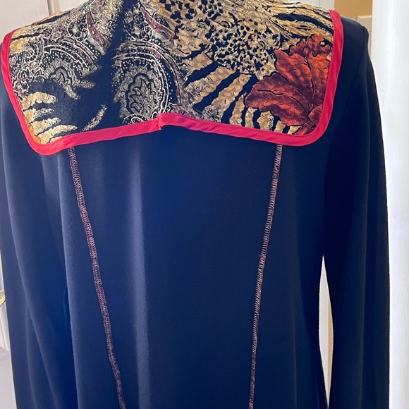 Rich Earthy Textured  Tommy n LouLou Jacket & Capri Pant 2-piece Matching Set - Picture 5 of 13